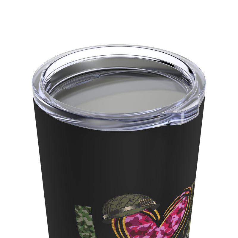 Love My Veteran: 20oz Military Design Tumbler - Show Your Admiration in Style!