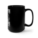 Triumph in War: 15oz Black Military Design Mug - Honoring Brave Soldiers