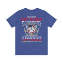 Bold and Unapologetic: Military Design T-Shirt - 'I Am a Grumpy Navy Veteran - My Oath of Enlistment Has No Expiration Date - Proudly Sarcasm-Driven