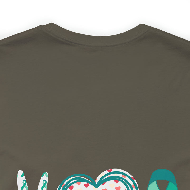 Peace Love Cure: PTSD Awareness Soft Cotton T-Shirt with Quality Print Design