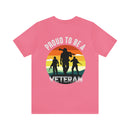 Combat-Ready Pride: Proud to Be a Veteran Military Design T-Shirt