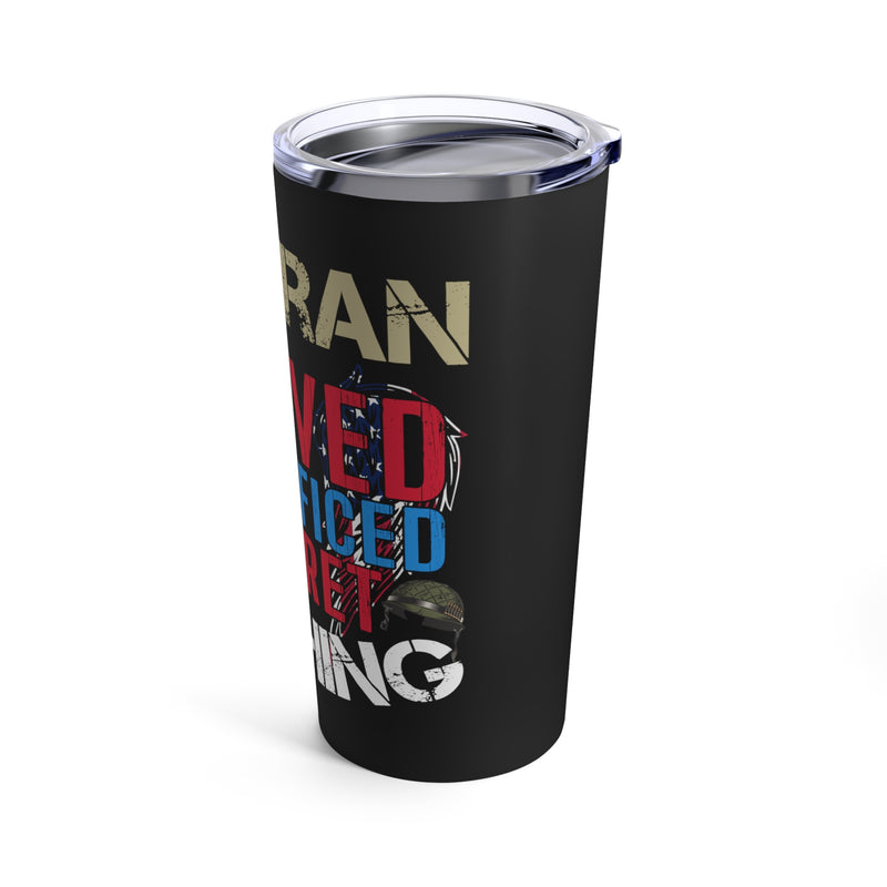 Sacrifice and Resilience: Celebrating the Unwavering Spirit of Veterans with our 20oz Military Design Tumbler
