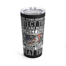 If They Stand Behind You: 20oz Military Design Tumbler - Black Background Edition