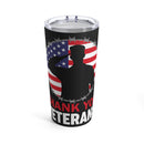Appreciation and Respect: 20oz Black Military Design Tumbler - Thank You, Veterans