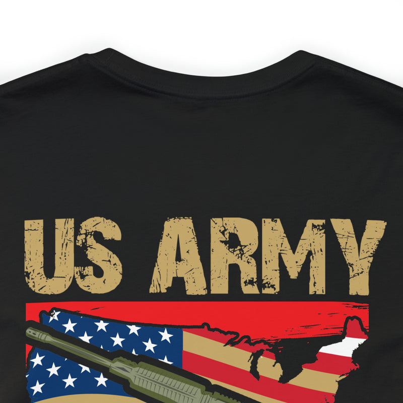 Proud US Army Veteran: Military Design T-Shirt Embodying Honor and Service