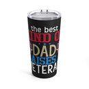 The Patriotic Father: 20oz Black Military Design Tumbler - Raising the Best Kind of Veteran