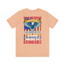Proud Veteran Grandpa: Military Design T-Shirt - Defender of Strangers, Guardian of Grandkids