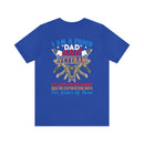 Unyielding Oath: Military-Inspired 'Proud Dad & Veteran' T-Shirt - Embodying an Everlasting Enlistment Pledge