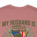 God's Badass: My Veteran Husband - Military Design T-Shirt Celebrating Strength and Support