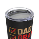 Dad, Grandpa, Veteran 20oz Military Design Tumbler - Black Background