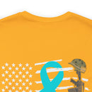 Patriotic Military PTSD Awareness: Support Our Heroes T-Shirt