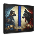 Bound by Honor: A Thin Line Against Evil Framed Canvas