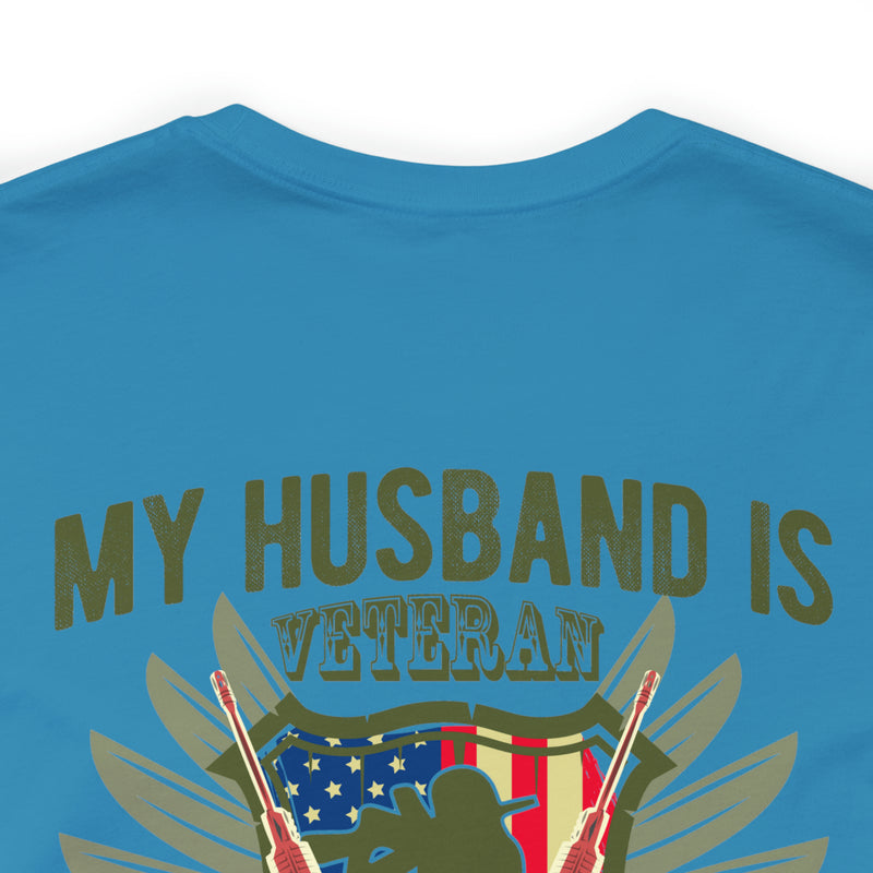 God's Badass: My Veteran Husband - Military Design T-Shirt Celebrating Strength and Support