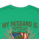 God's Badass: My Veteran Husband - Military Design T-Shirt Celebrating Strength and Support