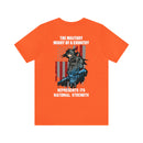 Mighty Reflection: 'The Military Might Represents National Strength' Military Design T-Shirt