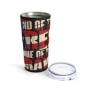 Land of the Free, Home of the Brave: 20oz Military Design Tumbler - Black Background