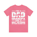 Fearless Family Man: Military Design T-Shirt - 'I'm a Dad, Grandpa, and a Navy Veteran - Nothing Scares Me
