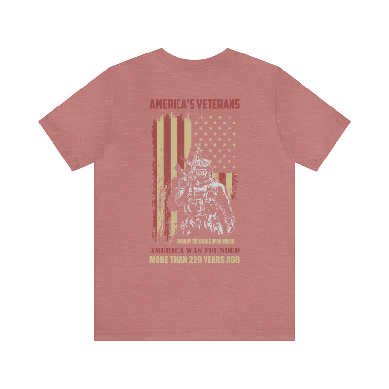 Embodying America's Ideals: Military Design T-Shirt Honoring Our Veteran's Legacy