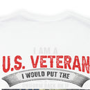 "Timeless Valor: 'U.S Veteran - Aging But Unyielding' T-Shirt - Celebrating Lifelong Skills & Dedication to America