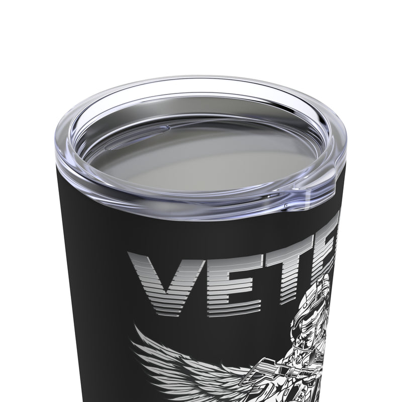 Gratitude to My Brothers in Arms: 20oz Black Military Design Tumbler - Celebrating the Bond of Veterans