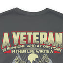 Blank Check for Freedom: Military Design T-Shirt Honoring the Sacrifice of Veterans