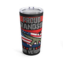Proud Grandpa 20oz Military Design Tumbler - Black Background