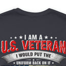 "Timeless Valor: 'U.S Veteran - Aging But Unyielding' T-Shirt - Celebrating Lifelong Skills & Dedication to America
