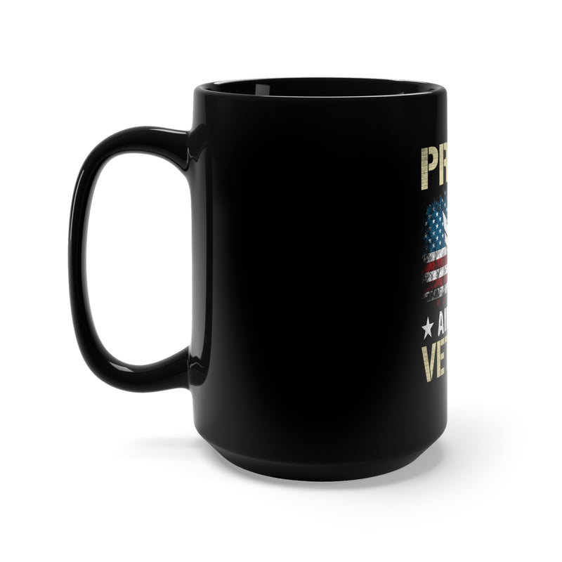 Proud Air Force Veteran: 15oz Military Design Black Mug - Stylish Tribute for Your Coffee