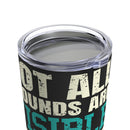 Shining Light on Hidden Struggles: 20oz Tumbler Amplifies PTSD Awareness with 'Not All Wounds Are Visible' on a Black Canvas