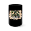 Mr. Military 15oz Military Design Black Mug - Embodying Strength, Honor, and Patriotism!