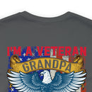 Proud Veteran Grandpa: Military Design T-Shirt - Defender of Strangers, Guardian of Grandkids