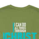 Soft cotton and quality print With Christ Fighting PTSD Awareness T-Shirt