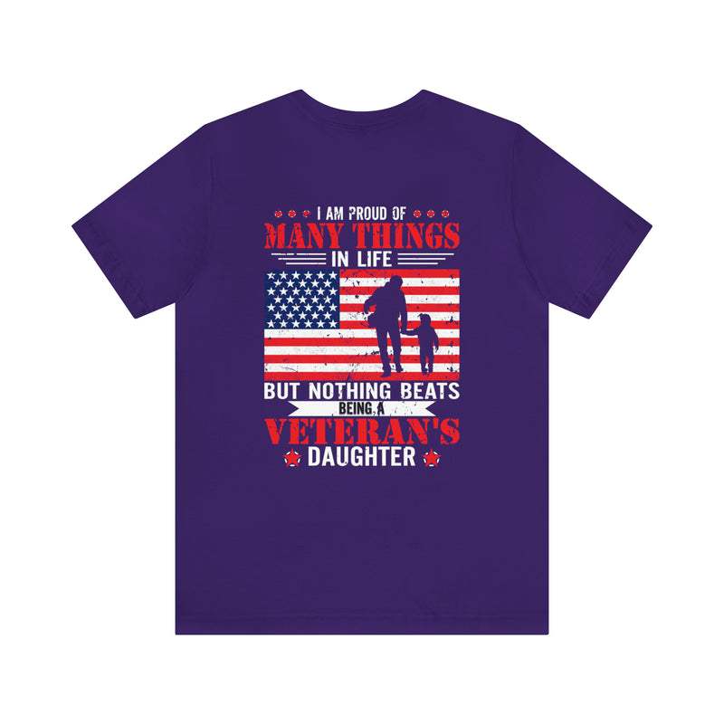 Proud Daughter of a Veteran: Military Design T-Shirt Celebrating Family Legacy