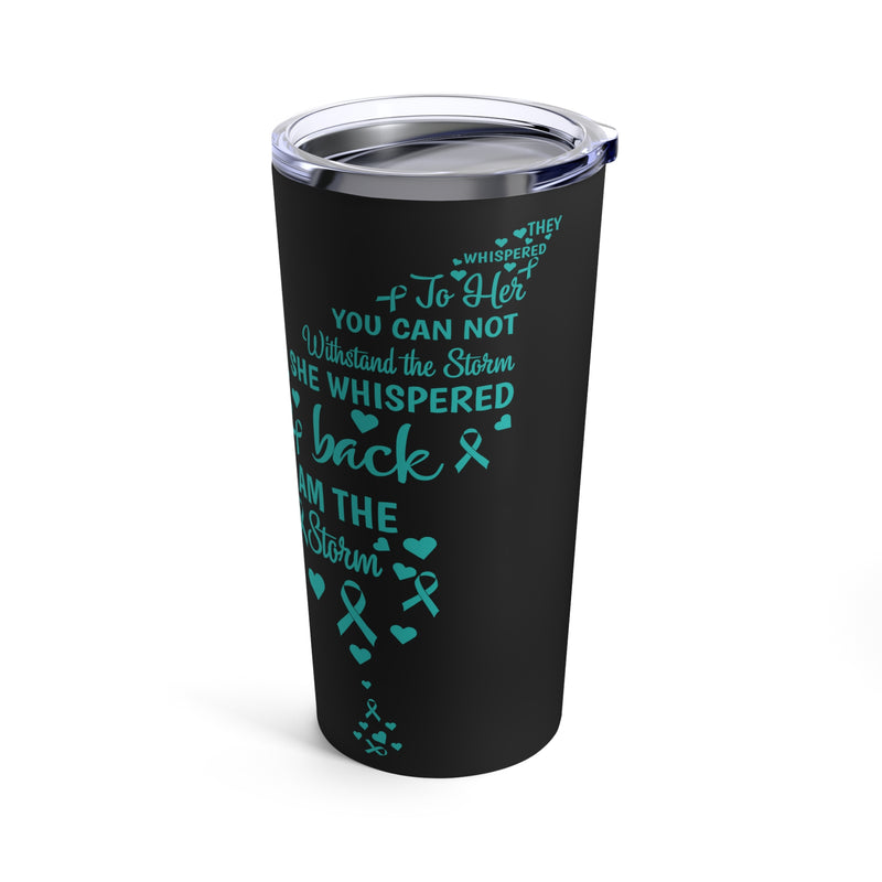Empowering Resilience: I Am the Storm - PTSD Awareness Butterfly 20oz Tumbler