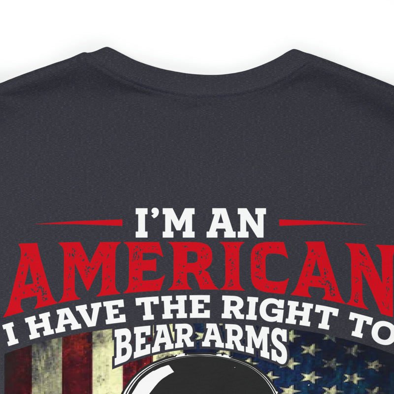 Unisex 'I Am an American, Right to Bear Arms, No Approval Required' Military-Inspired T-Shirt