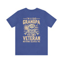 Fearless Patriarch: 'I'm a Dad, Grandpa, and a Veteran - Nothing Scares Me' Military Design T-Shirt