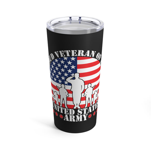 US Army Pride: Proud Veteran - Military Design Tumbler, 20oz