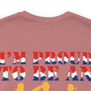 Proudly American: Military Design T-Shirt - 'I'm Proud to Be an American