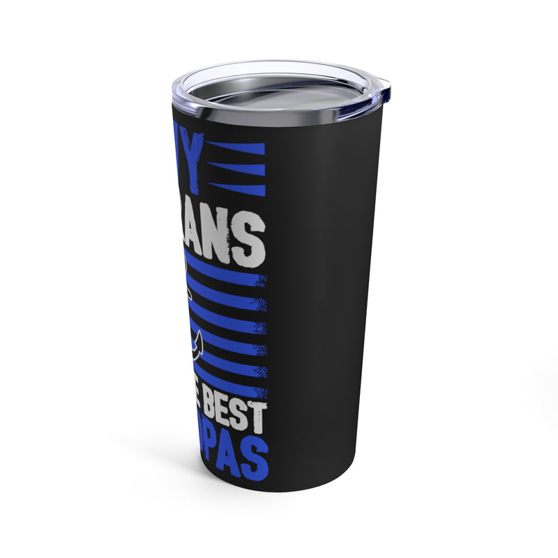 Navy Veterans: Best Grandpas in Black - 20oz Military Design Tumbler