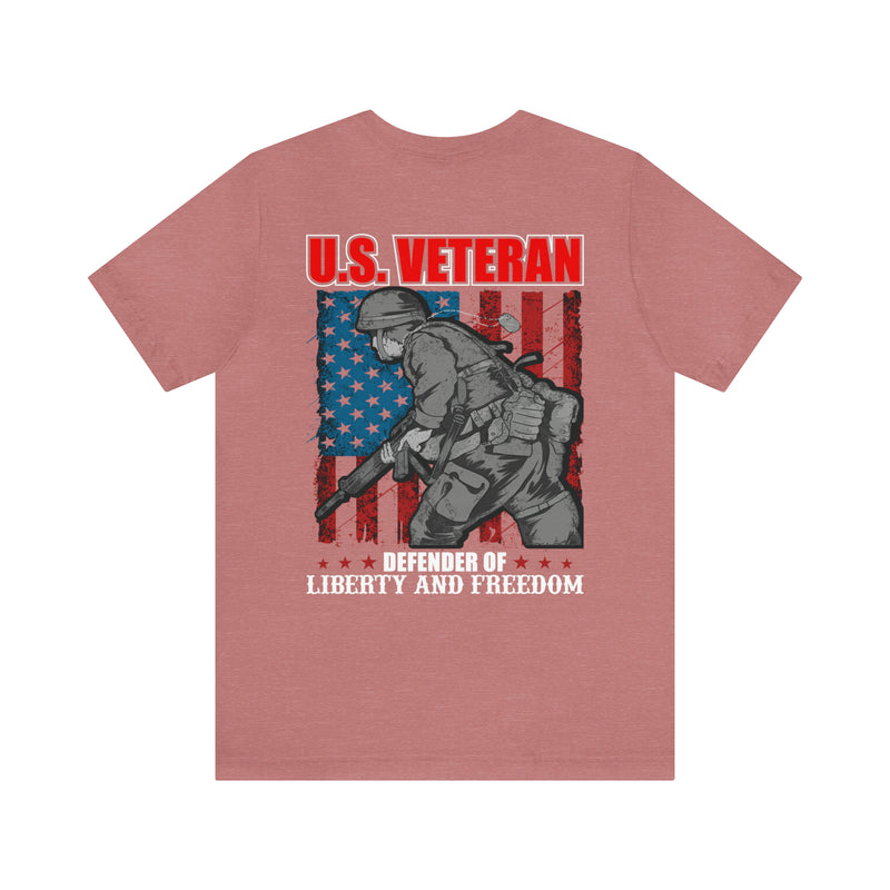Defender of Liberty and Freedom: U.S. Veteran Military Design T-Shirt