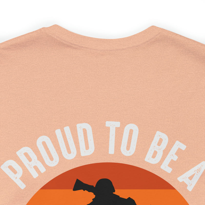 Combat-Ready Pride: Proud to Be a Veteran Military Design T-Shirt