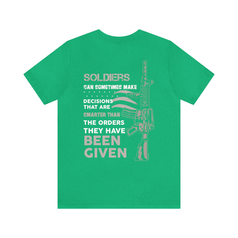 Intelligent Valor: Military Design T-Shirt Celebrating Adaptive Decision-Making