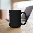 Real Americans Stand: 15oz Military Design Black Mug - Show Your Patriotic Spirit with Style