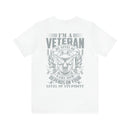 Sarcastic Veteran: Military Design T-Shirt - Sarcasm Level Adjusted to Your Stupidity