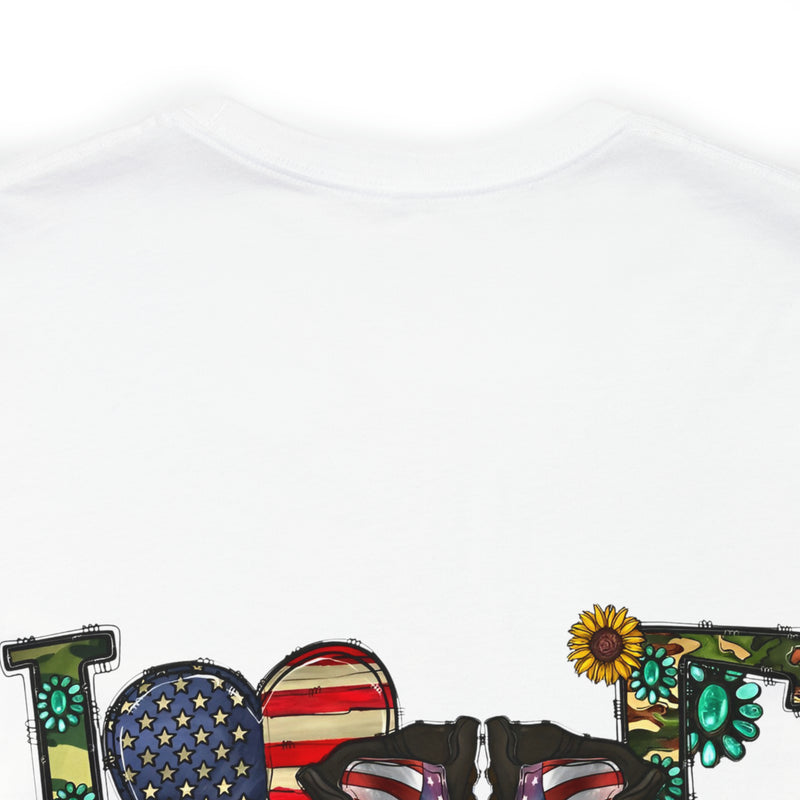 I Love My Veteran: Military Design T-Shirt, Proudly Showing Support