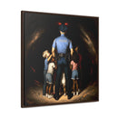 A Shield Against the Darkness Framed Canvas