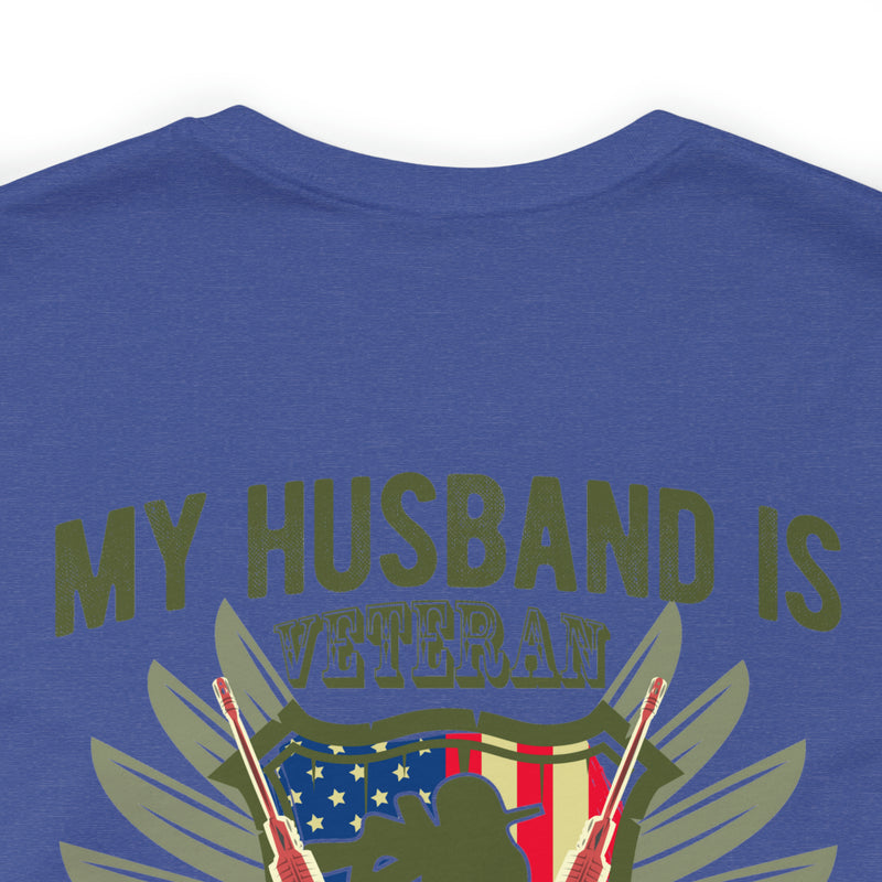 God's Badass: My Veteran Husband - Military Design T-Shirt Celebrating Strength and Support