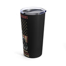 America's Veterans: Embodying Our Founding Ideals - 20oz Military Design Tumbler in Bold Black!