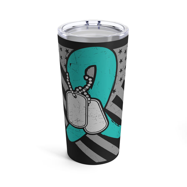 20oz Tumbler: 'Not All Pain Is Physical' - Black PTSD Awareness Design