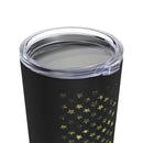 U.S Army Veteran 20oz Military Design Tumbler: Bold Black Background for True Patriotic Pride!